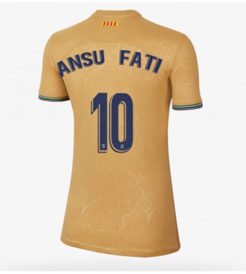 Barcelona Ansu Fati #10 Bortedrakt Kvinner 2022-23 Kortermet